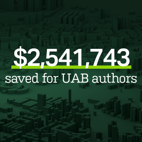 Libraries agreements save more than $2.5 million for UAB authors who publish open access