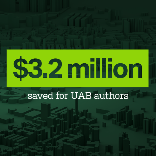 Libraries agreements save more than $3.2 million for UAB authors who publish open access