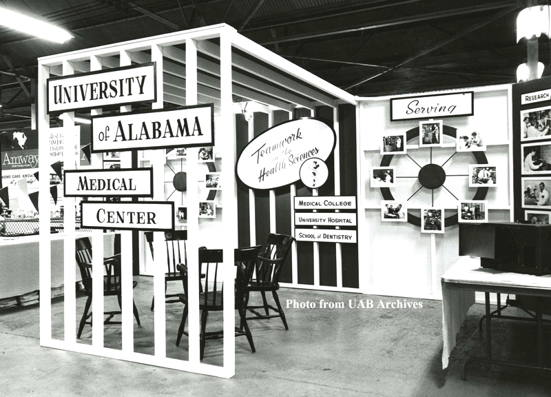 Medical center booth at the Alabama State Fair in 1965