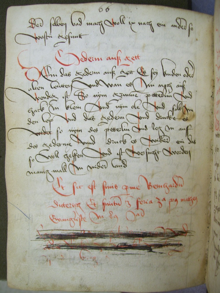 Dis artzatt buch gross pratica - Leaf 66 Colophon